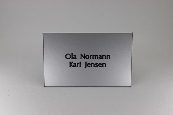 Hovedbilde Postkasseskilt Sandbergkassen, aluminium imitasjon store og små bokstaver